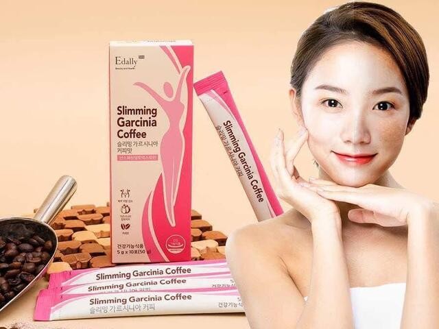 Cafe giảm cân và thải độc Hàn Quốc Edally Slimming Garcinia Coffee nhập khẩu, chính hãng - Uống là xuống
